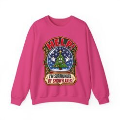 Help! I'm Surrounded By Snowflakes - Unisex Sweatshirt – Funny Sarcastic Christmas - Image 16
