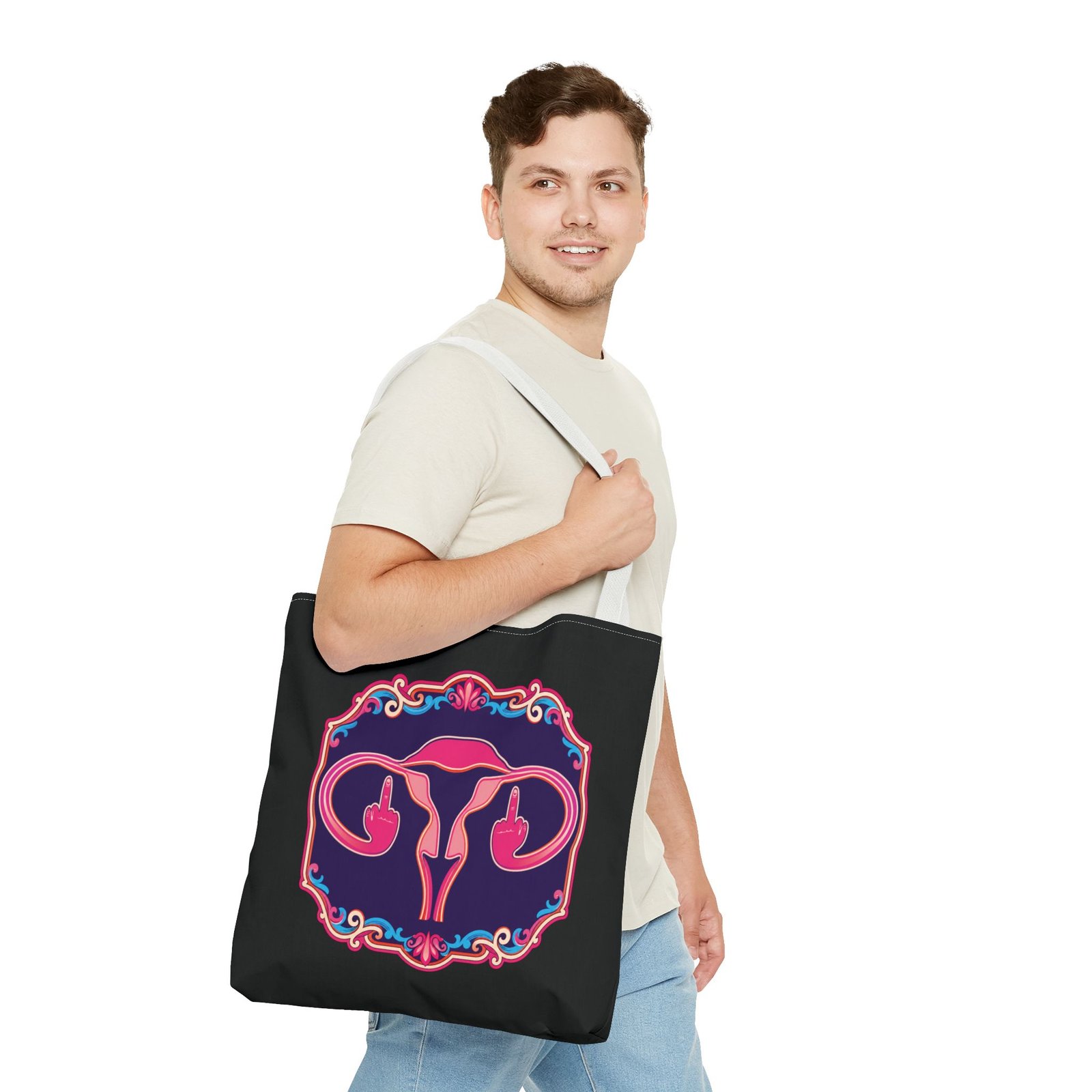 Ovaries with Middle Fingers - Tote Bag – Funny Anatomy - Image 23
