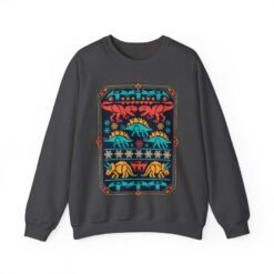 Dino-Mite Christmas - Unisex Sweatshirt – Funny Dinosaur - Ugly Christmas Sweater - Image 13