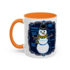 Snowman Anatomy - Color Accent Mug – Funny Christmas - Science Coffee Mug - Image 10