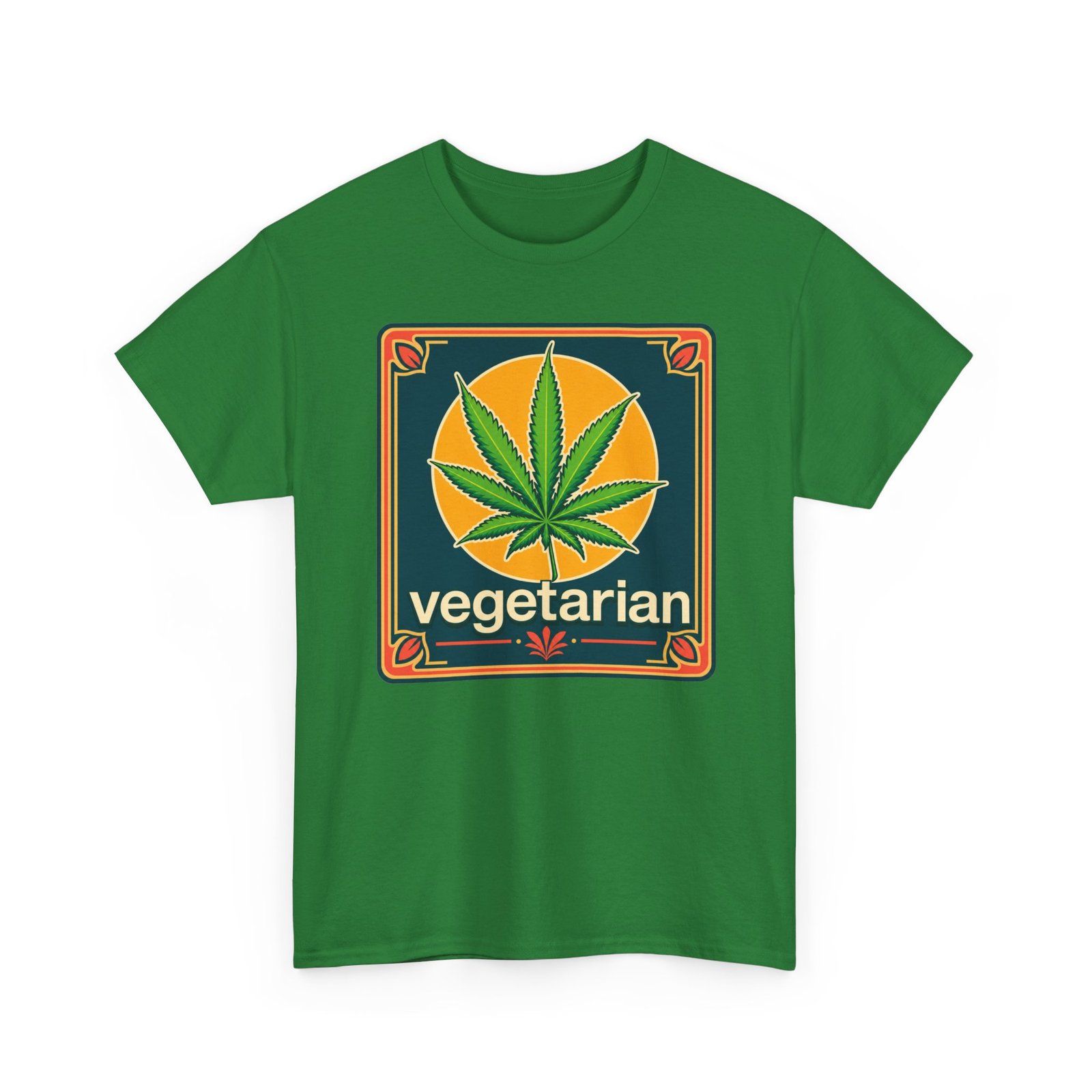 Vegetarian - Unisex T-Shirt – Funny Marijuana Leaf - Cannabis Lovers