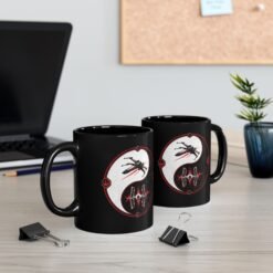 Balance of the Force – Black Mug – Yin Yang Galactic Starfighter Design - Image 4