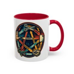 Alternative view of Rock Paper Scissors Lizard LLAP – Color Accent Mug – Sip Long and Prosper