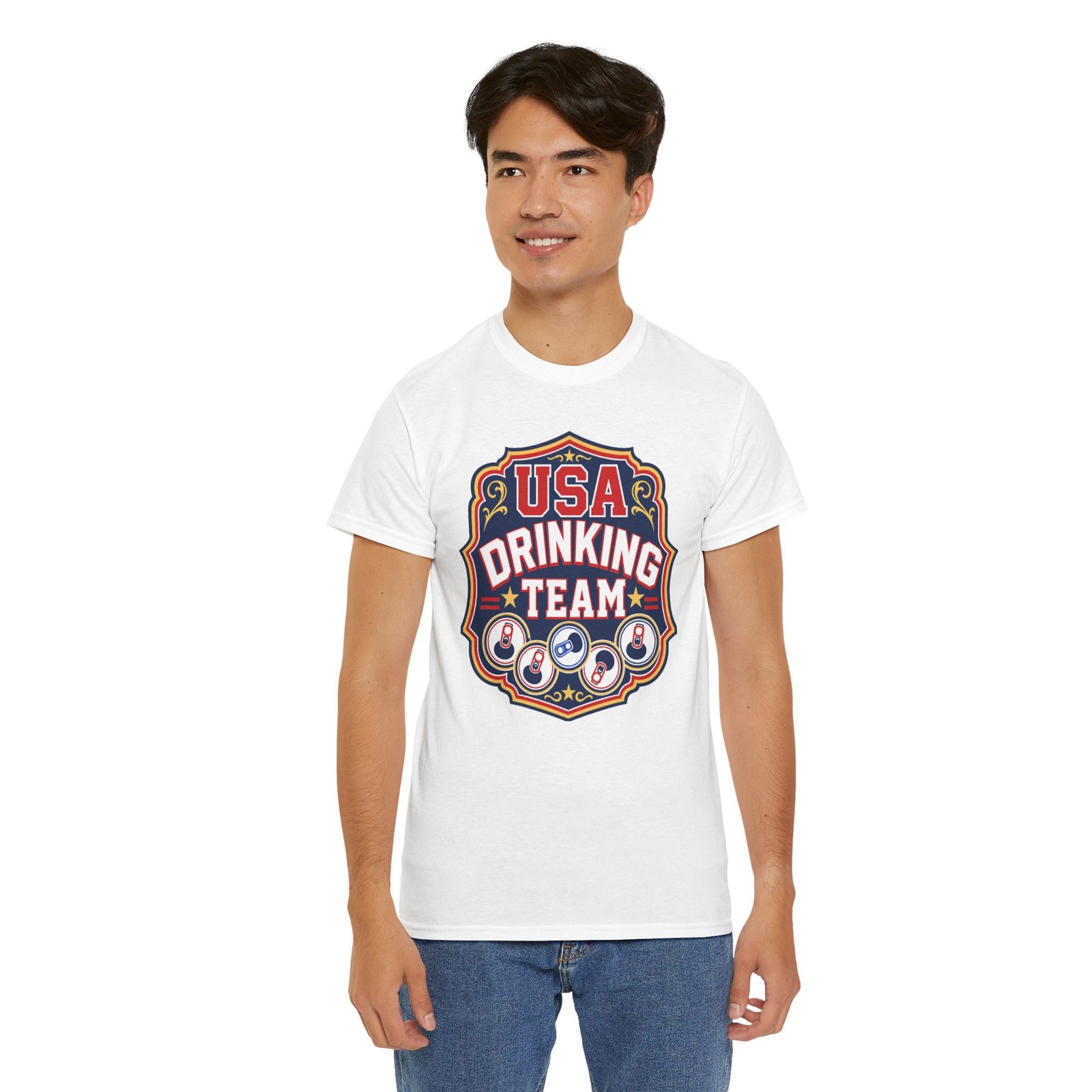 USA Drinking Team - Unisex T-Shirt – Funny Patriotic - Beer Drinking - Image 6