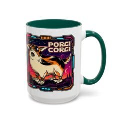 Porgi Corgi Color Accent Mug – Sip with Galactic Cuteness - Image 31