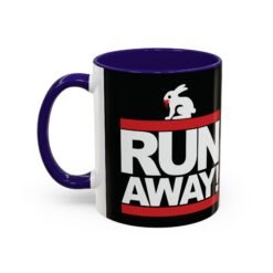 Run Away! Killer Rabbit – Color Accent Mug – Monty Python – Retro Hip-Hop Style - Image 6
