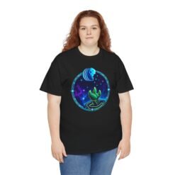 Reach for the Cookie - Unisex T-Shirt – Cute Green Space Creature - Floating Cookie - Image 4