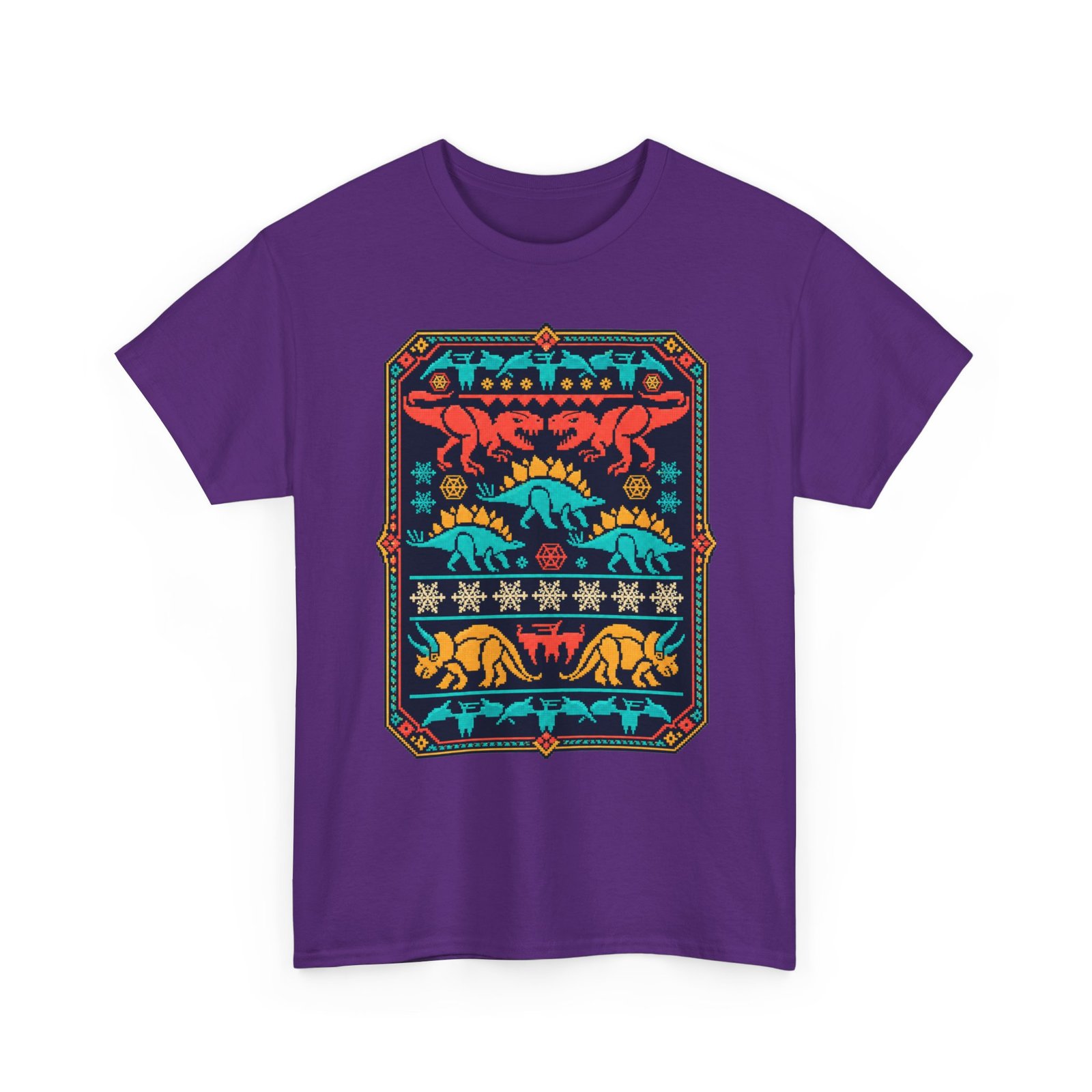 Dino-Mite Christmas - Unisex T-Shirt – Funny Dinosaur - Ugly Christmas Sweater - Image 19