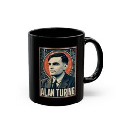 Alan Turing – Black Mug – Codebreaker, Visionary, Computing Pioneer