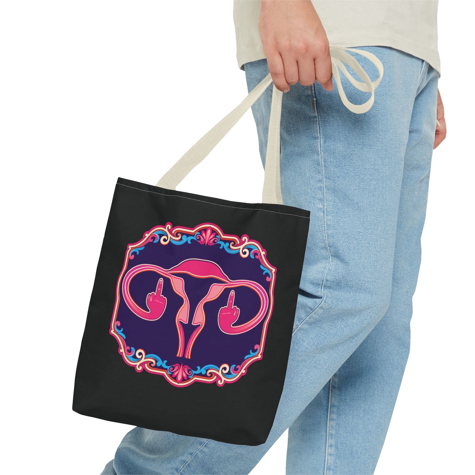 Ovaries with Middle Fingers - Tote Bag – Funny Anatomy - Image 27