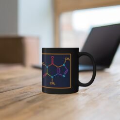 Caffeine Molecule - Black Mug – Science in Every Sip - Image 4