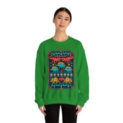 Dino-Mite Christmas - Unisex Sweatshirt – Funny Dinosaur - Ugly Christmas Sweater - Image 4