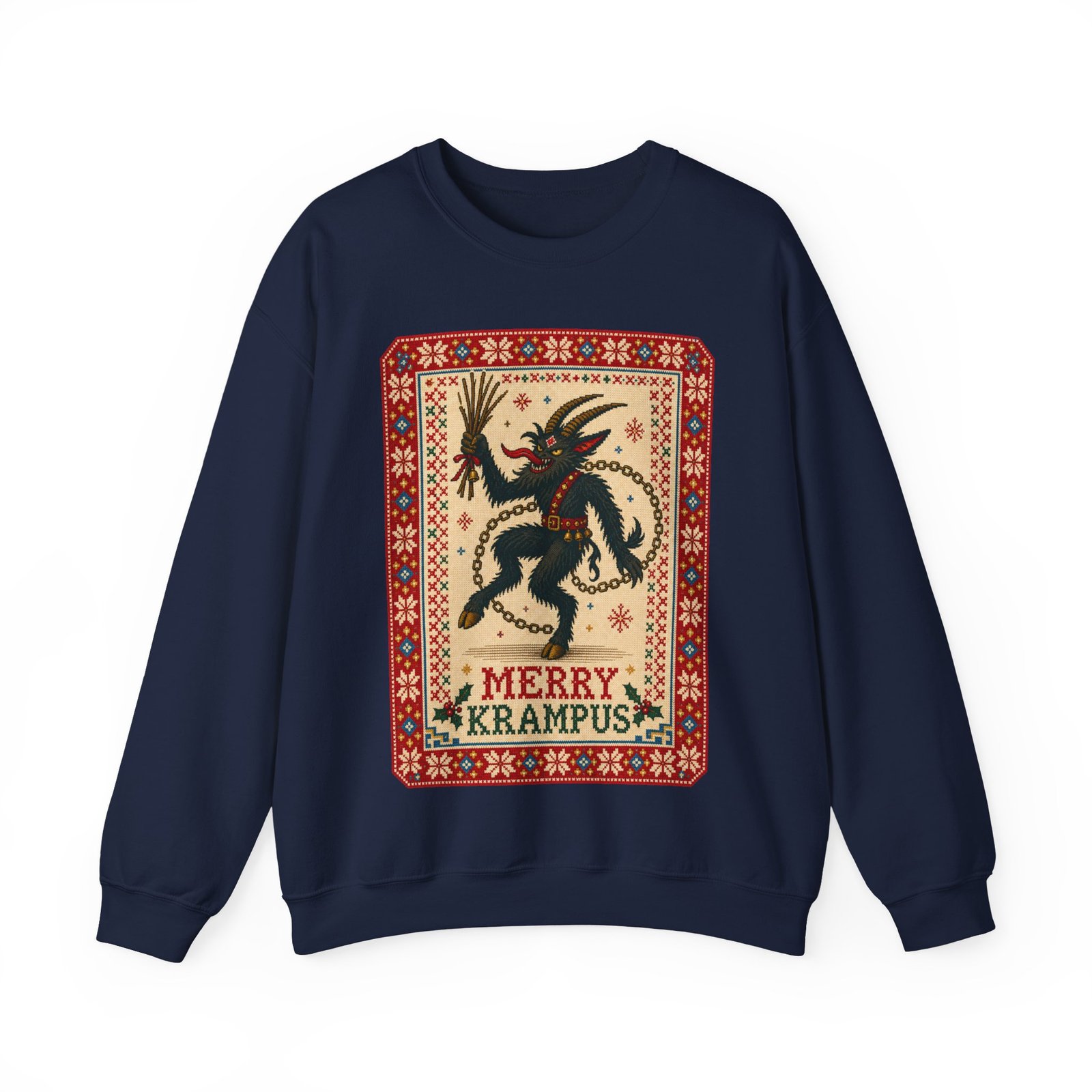 Merry Krampus - Unisex Sweatshirt – Cozy, Creepy, Claus's Worst Nightmare - Image 17