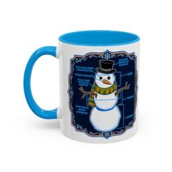 Snowman Anatomy - Color Accent Mug – Funny Christmas - Science Coffee Mug