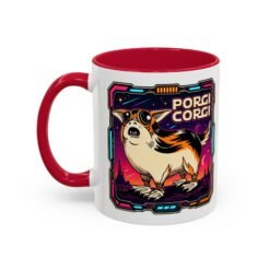 Porgi Corgi Color Accent Mug – Sip with Galactic Cuteness - Image 22