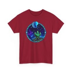Reach for the Cookie - Unisex T-Shirt – Cute Green Space Creature - Floating Cookie - Image 19