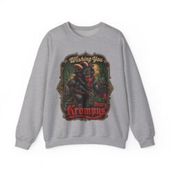 Wishing You a Scary Krampus - Unisex Sweatshirt – Dark Christmas Horror - Image 13