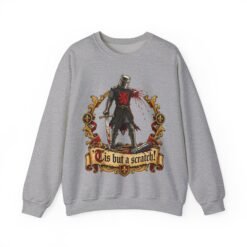 'Tis But A Scratch - Unisex Sweatshirt – Funny Monty Python Black Knight - Image 16