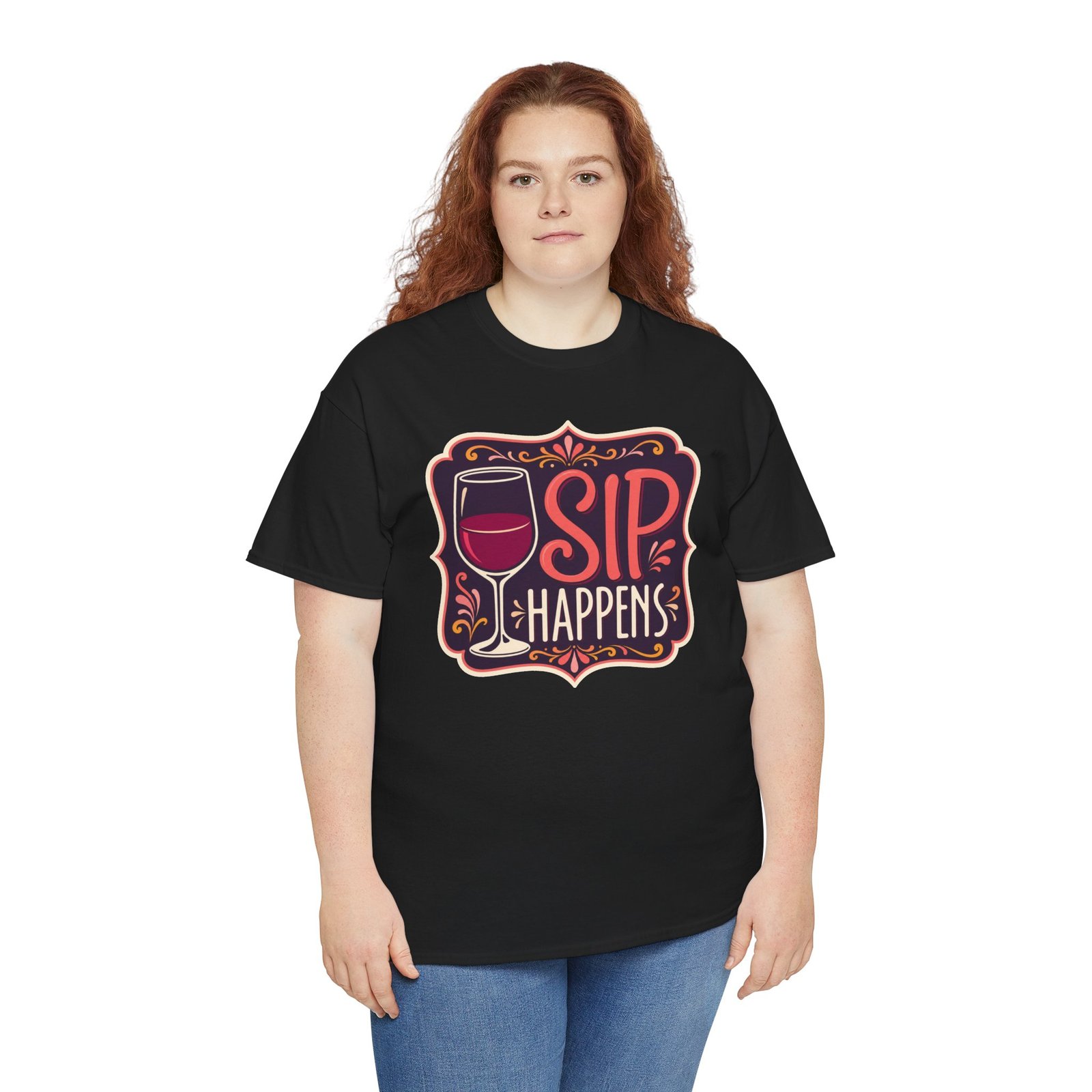 Sip Happens - Unisex T-Shirt – Funny Wine Lover - Red Wine Pun Tee - Image 9