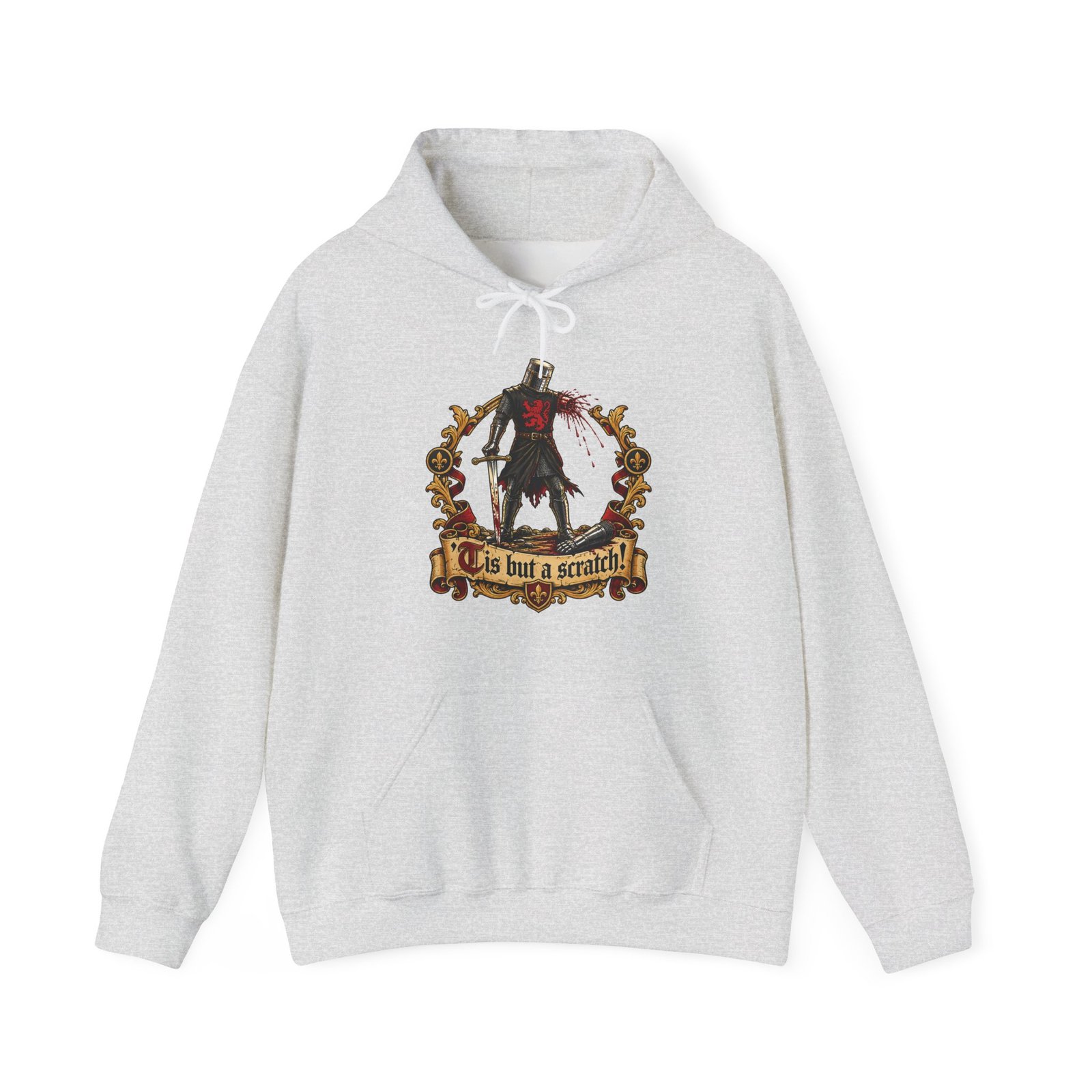 'Tis But A Scratch - Unisex Hoodie – Funny Monty Python - Black Knight - Image 16