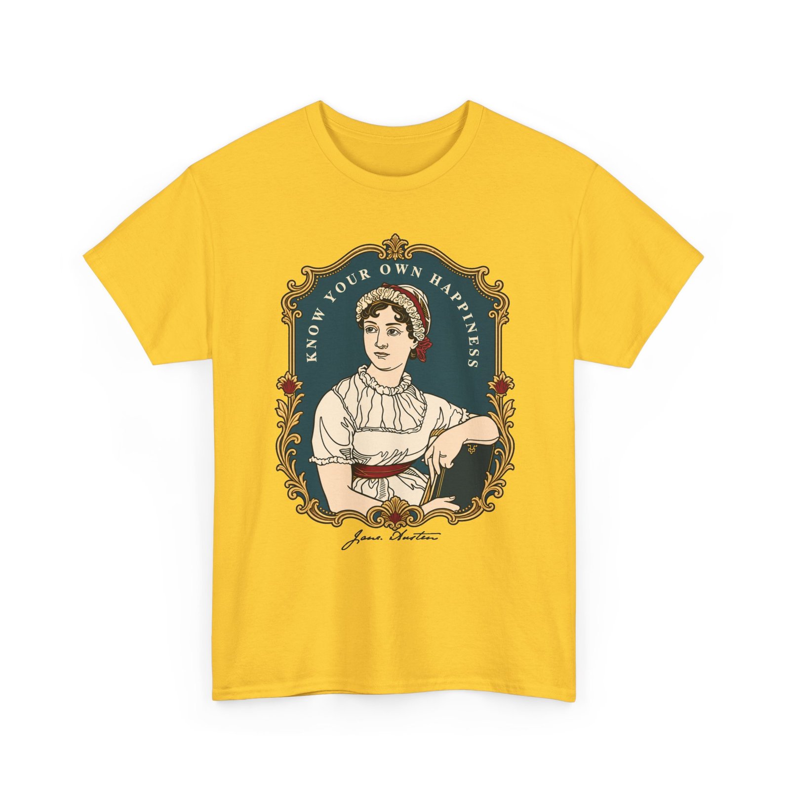 Jane Austen “Know Your Own Happiness” - Unisex T-Shirt – Timeless Wisdom - Image 16