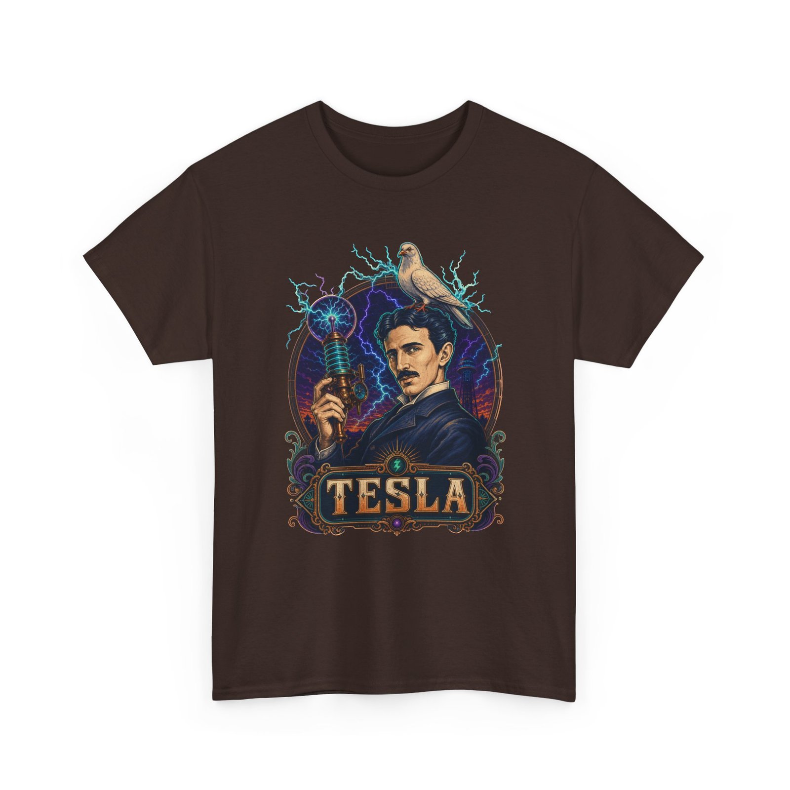 Tesla Strikes Again - Unisex T-Shirt – Funny Nikola Tesla - Science Lightning - Image 14