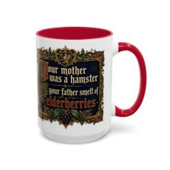 Your Mother Was a Hamster - Color Accent Mug – Monty Python Holy Grail Humor - Image 19