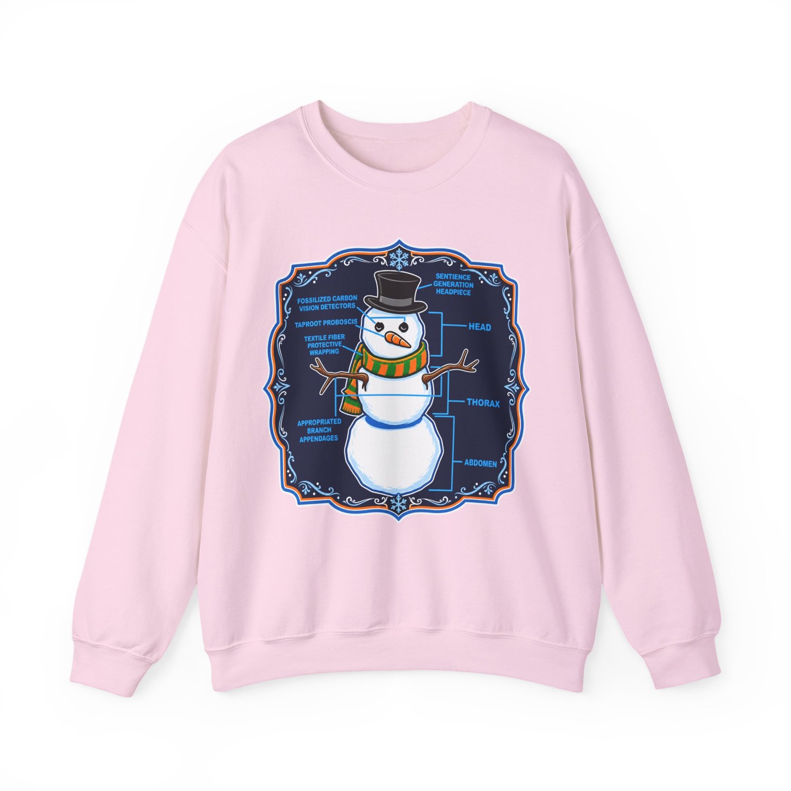 Snowman Anatomy - Unisex Sweatshirt – Funny Christmas - Science Diagram - Image 14
