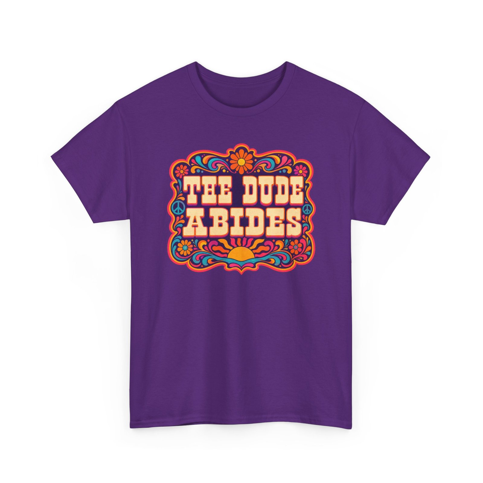 The Dude Abides - Unisex T-Shirt – Funny Big Lebowski Movie Quote - Bowling Tee