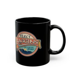 Alternative view of Elect Baggins for The Shire – Black Mug – Vote for Second Breakfast