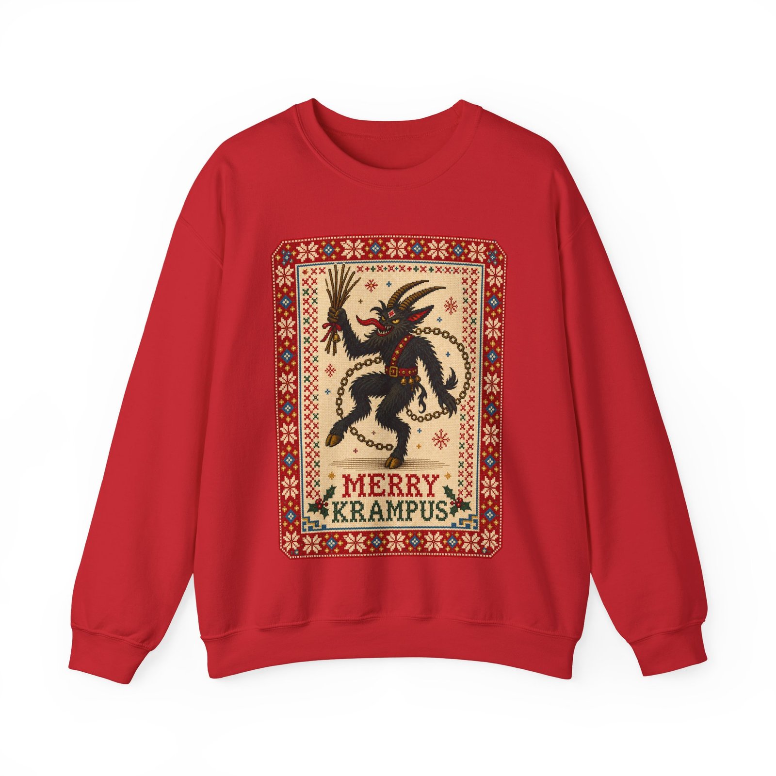Merry Krampus - Unisex Sweatshirt – Cozy, Creepy, Claus's Worst Nightmare - Image 22