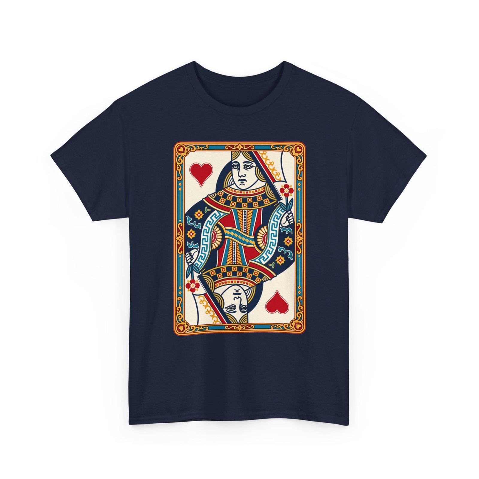 Queen of Hearts - Unisex T-Shirt – Classic Playing Card - Image 13