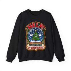 Help! I'm Surrounded By Snowflakes - Unisex Sweatshirt – Funny Sarcastic Christmas - Image 10