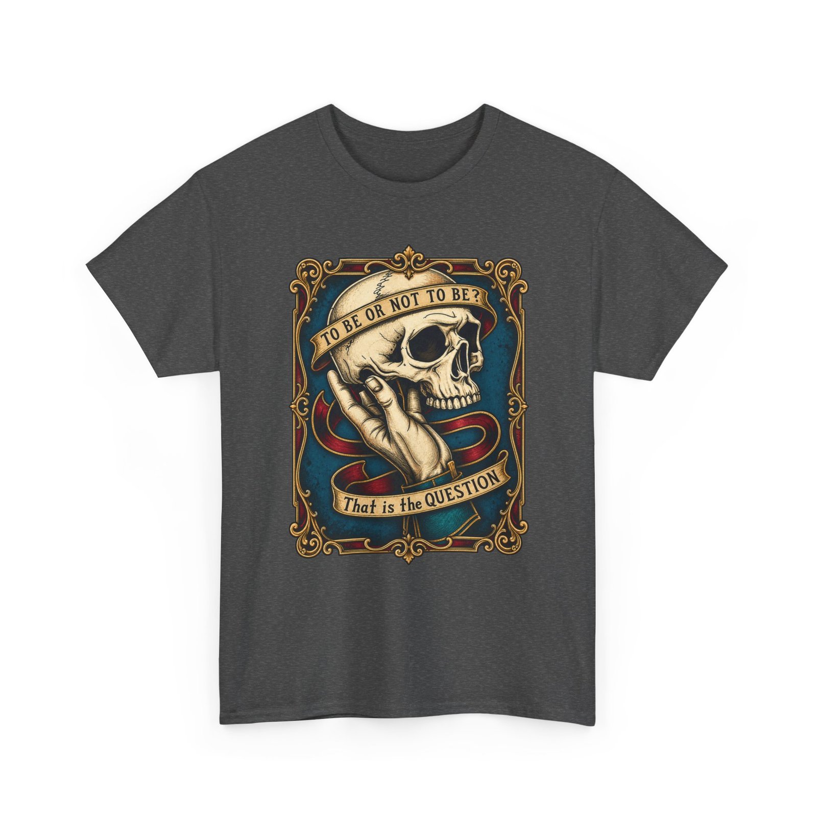 To Be or Not To Be - Unisex T-Shirt – Shakespeare Hamlet Skull - Image 20