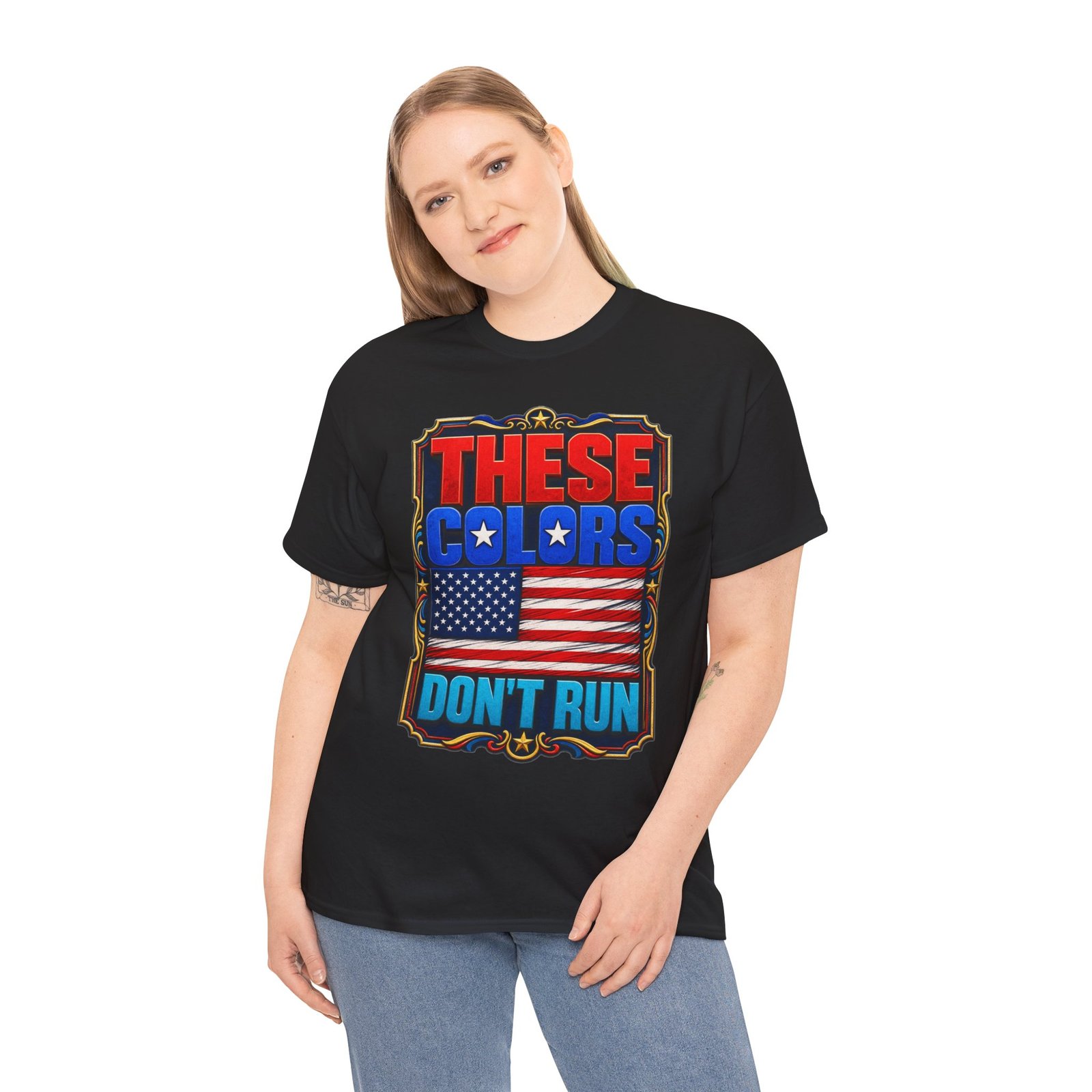 These Colors Don't Run - Unisex T-Shirt – Patriotic -American Flag - Image 7