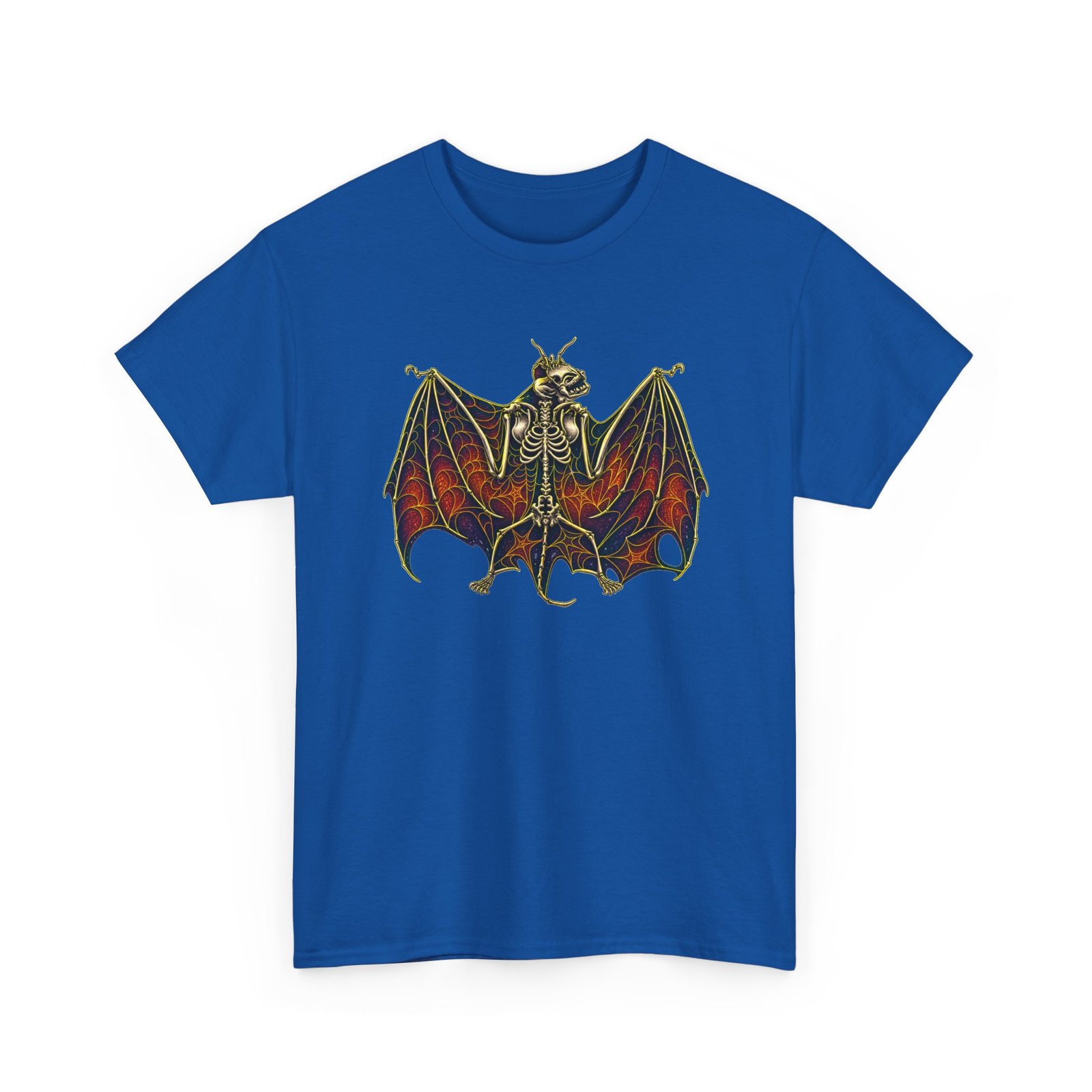 Spider Bat – Unisex T-Shirt – Gothic Skeleton Bat and Spiderweb - Image 16