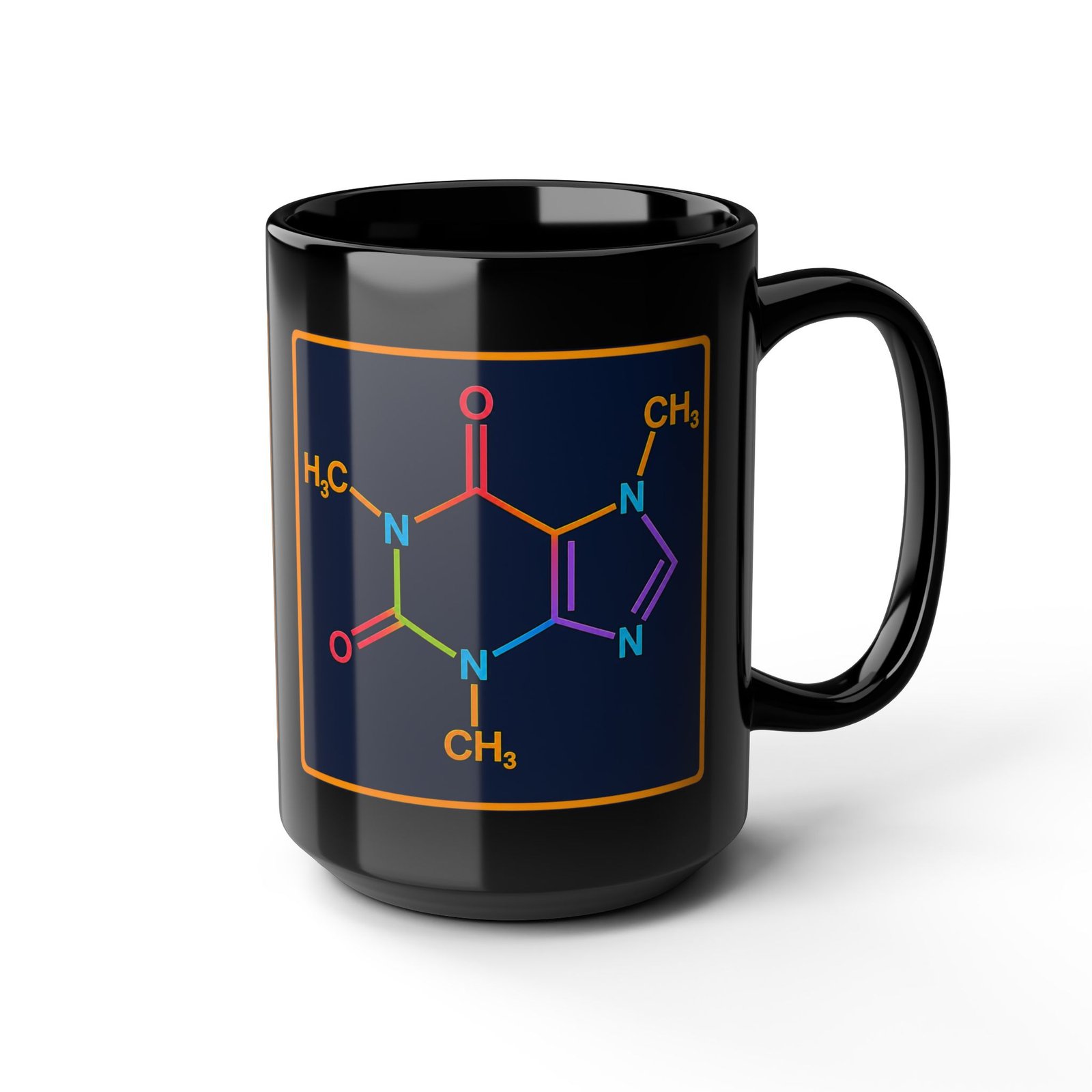 Caffeine Molecule - Black Mug – Science in Every Sip - Image 8