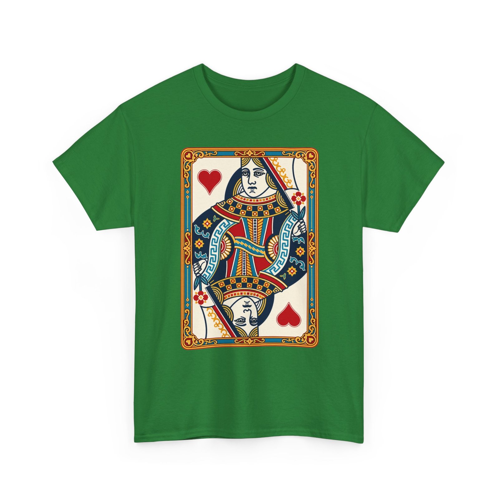 Queen of Hearts - Unisex T-Shirt – Classic Playing Card - Image 19