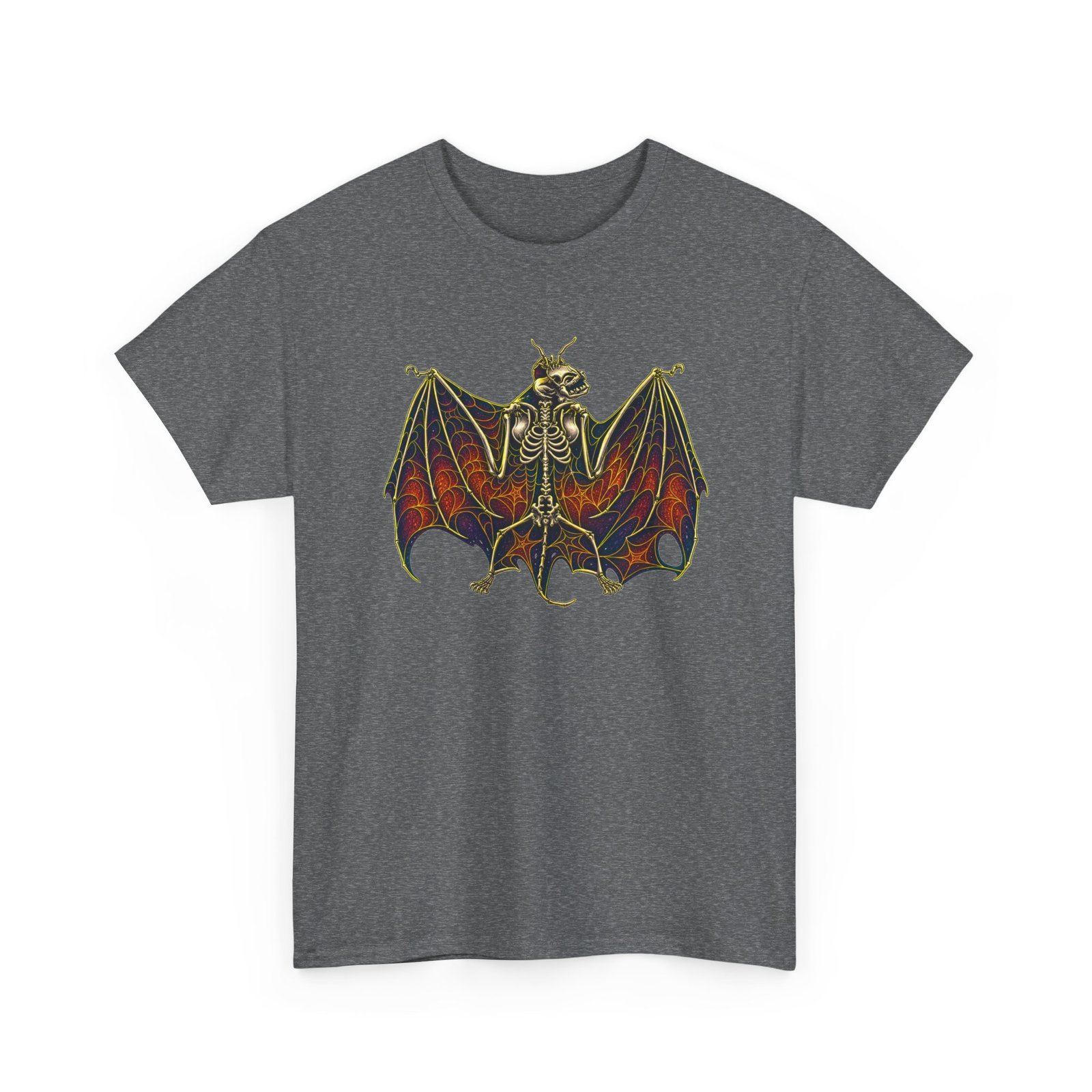 Spider Bat – Unisex T-Shirt – Gothic Skeleton Bat and Spiderweb - Image 14