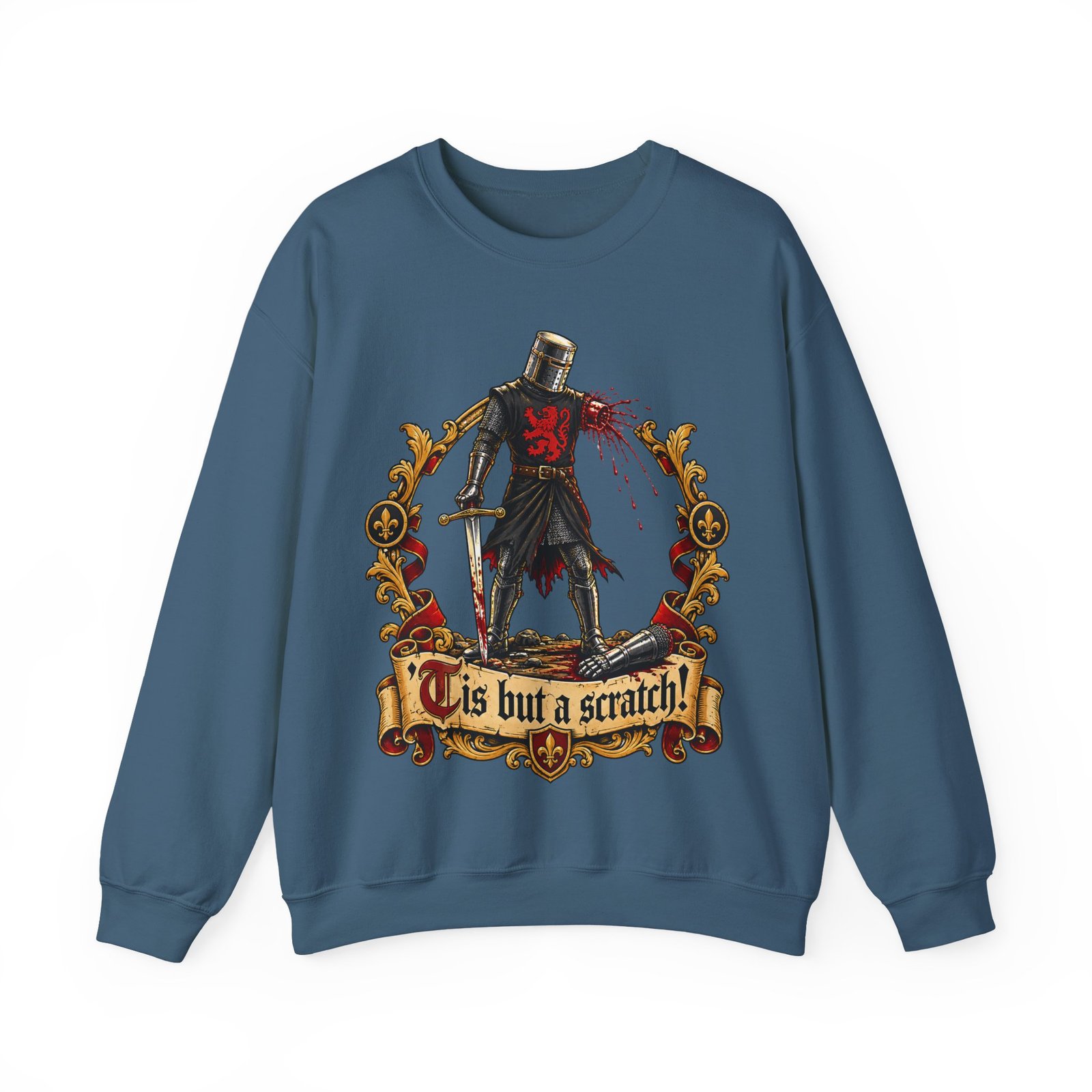 'Tis But A Scratch - Unisex Sweatshirt – Funny Monty Python Black Knight - Image 23