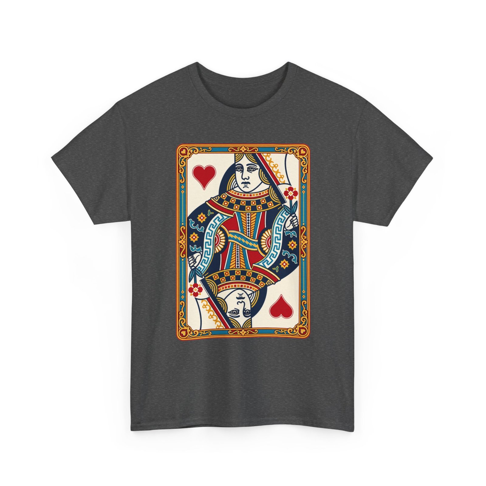 Queen of Hearts - Unisex T-Shirt – Classic Playing Card - Image 11