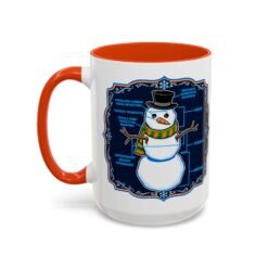 Snowman Anatomy - Color Accent Mug – Funny Christmas - Science Coffee Mug - Image 32