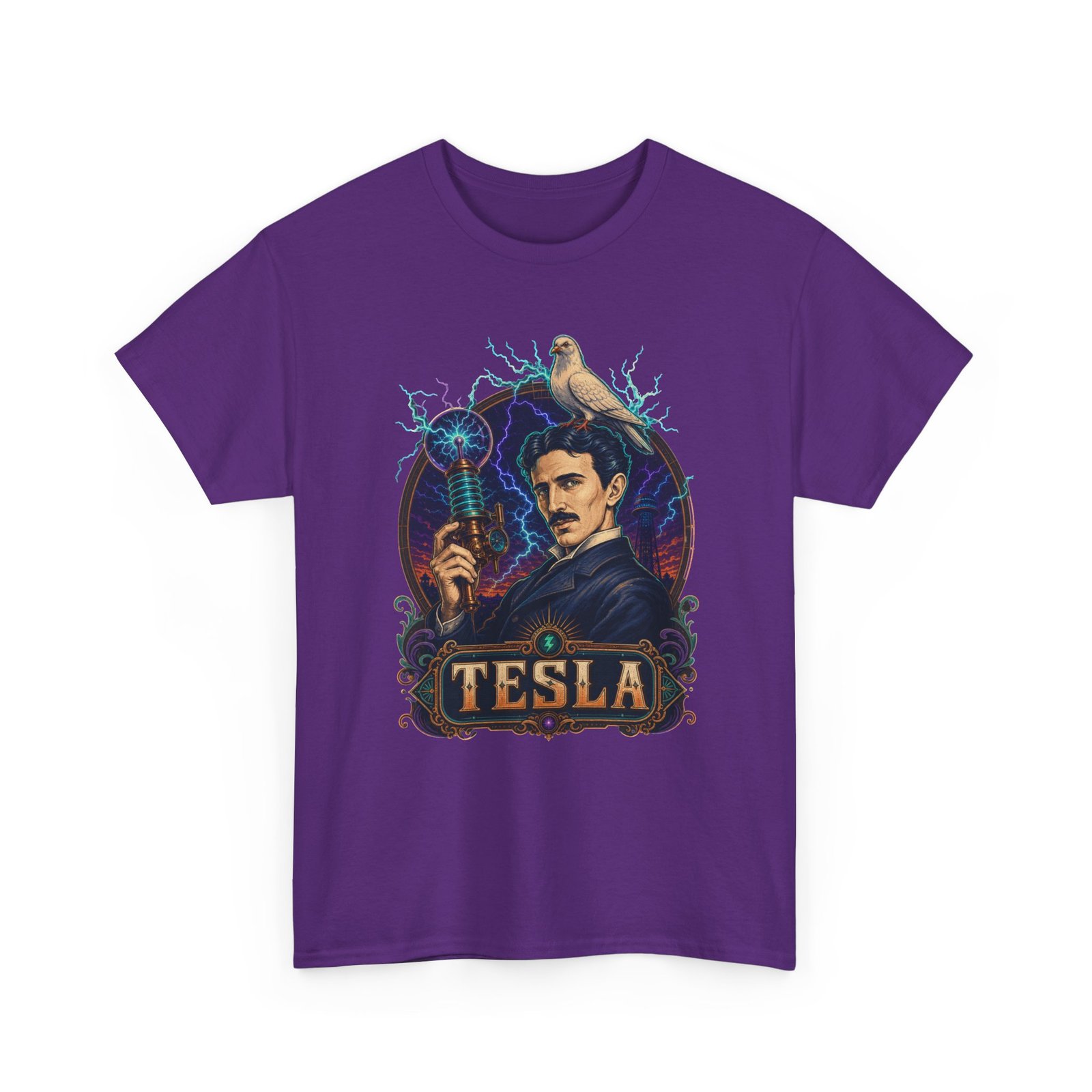 Tesla Strikes Again - Unisex T-Shirt – Funny Nikola Tesla - Science Lightning - Image 18