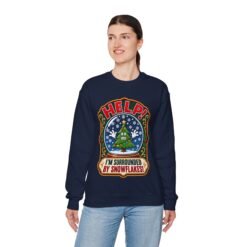 Help! I'm Surrounded By Snowflakes - Unisex Sweatshirt – Funny Sarcastic Christmas - Image 8