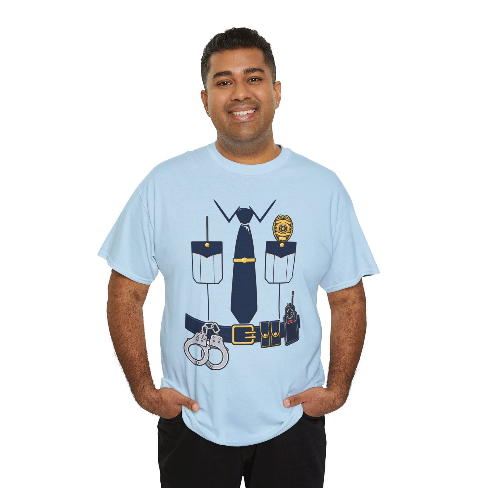 Police Officer - Unisex T-Shirt – Funny Easy Cop Halloween Costume - Image 6