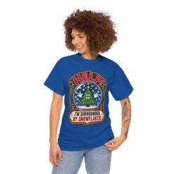 Help! I'm Surrounded By Snowflakes - Unisex T-Shirt – Funny Sarcastic Christmas - Image 3