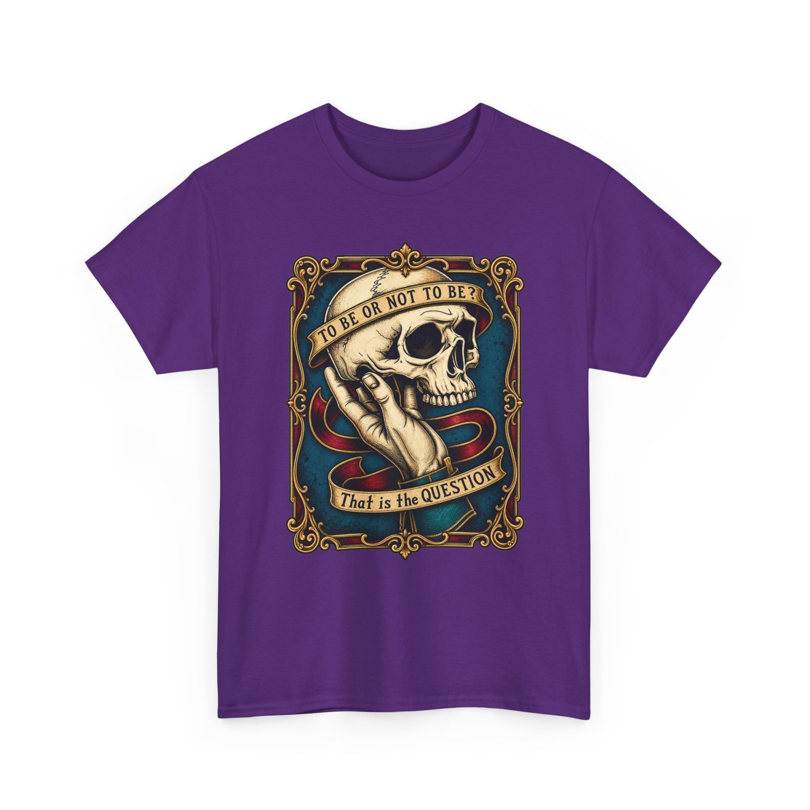 To Be or Not To Be - Unisex T-Shirt – Shakespeare Hamlet Skull - Image 27