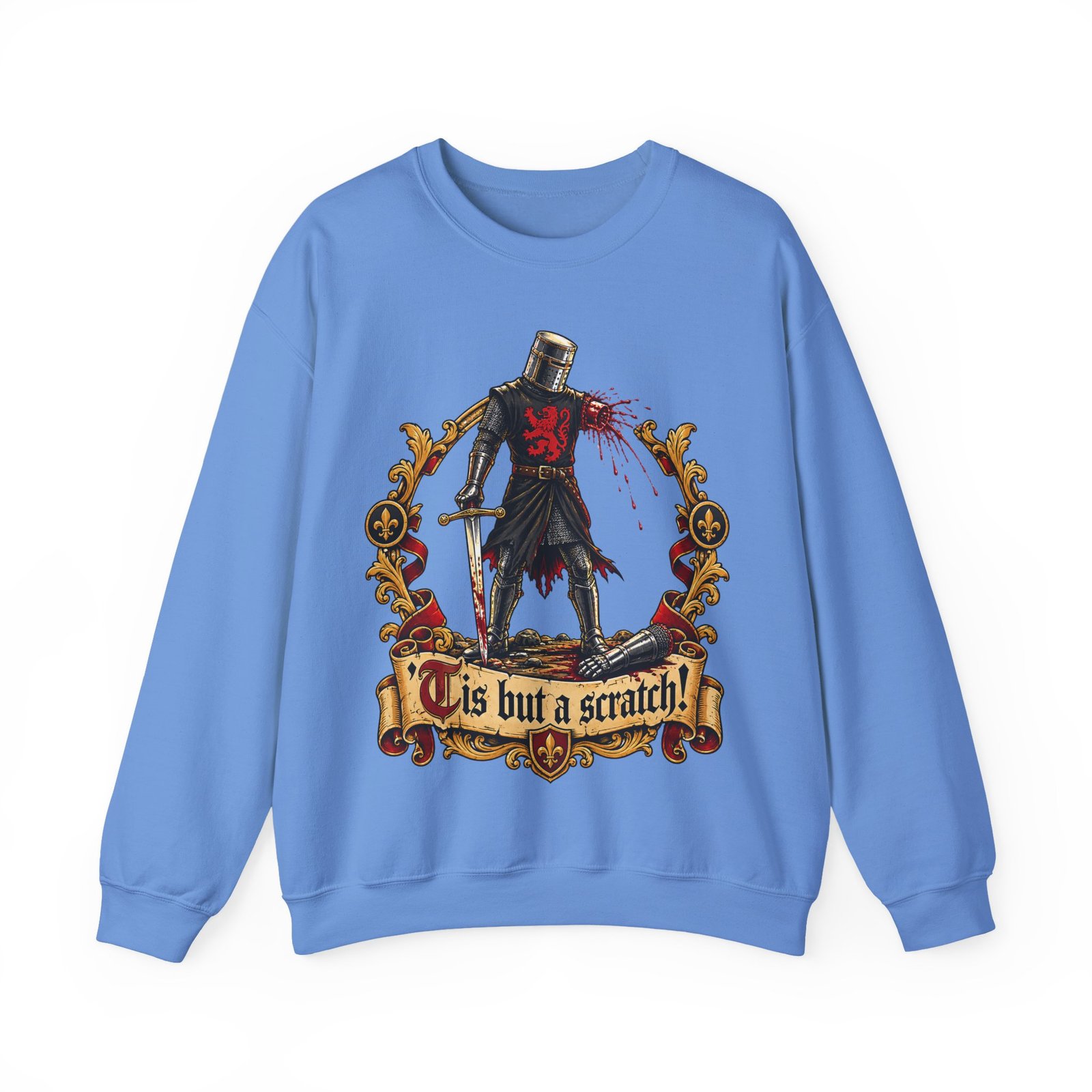 'Tis But A Scratch - Unisex Sweatshirt – Funny Monty Python Black Knight - Image 22