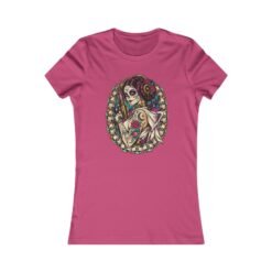 Sugar Skull Princess - Women’s T-Shirt – Floral Tattoo Art - Cosmic Royalty - Image 9