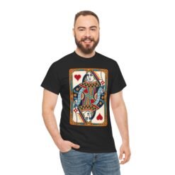 Queen of Hearts - Unisex T-Shirt – Classic Playing Card - Image 4